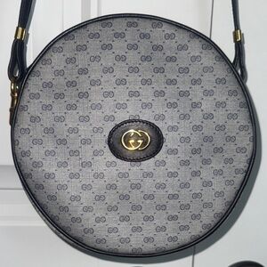 Gucci Micro GG Round Canteen Crossbody Bag